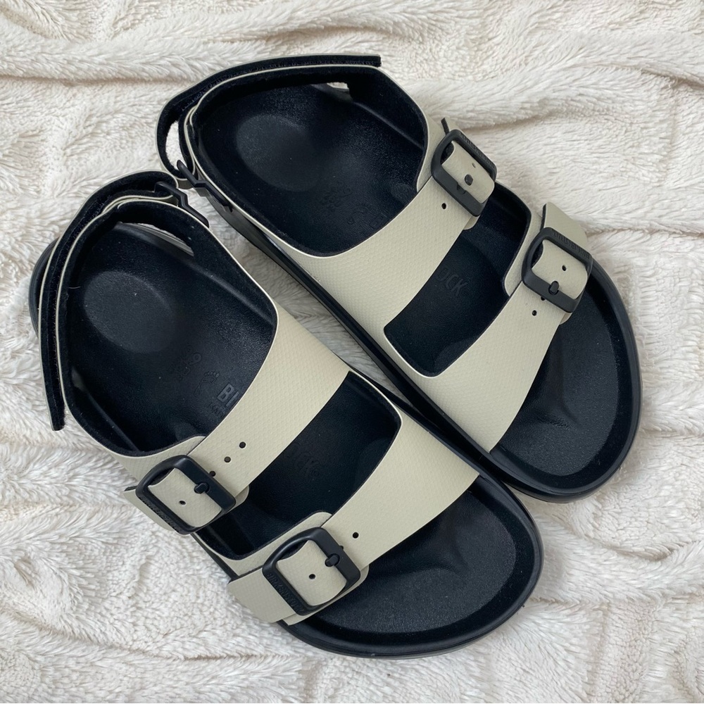 NWOT Birkenstock Mogami Terra women’s sandals Eucalyptus Birko-Flor Sz 39/ 8.5 - Picture 2 of 6